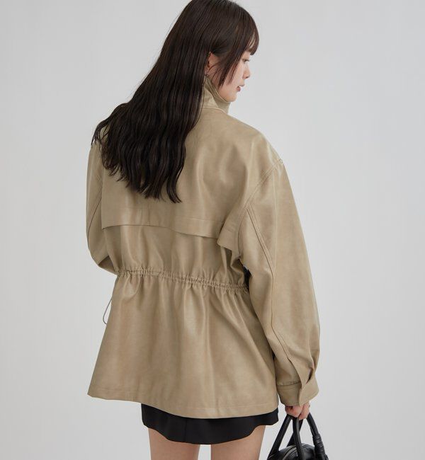  「ドロストフェイクレザーブルゾン」|ブルゾン・スタジャン|