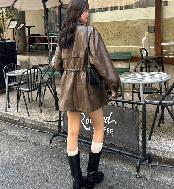  「ドロストフェイクレザーブルゾン」|ブルゾン・スタジャン|