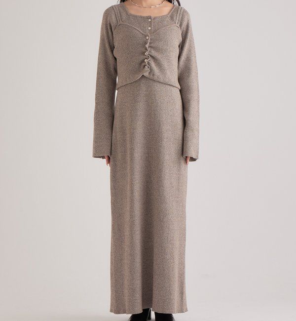  「ニットビスチェ付き ワンピース」|ワンピース|