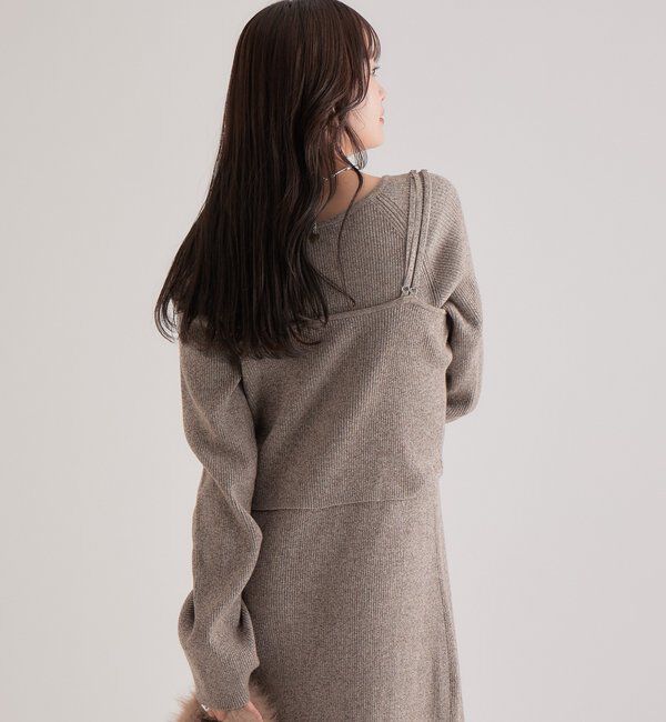  「ニットビスチェ付き ワンピース」|ワンピース|