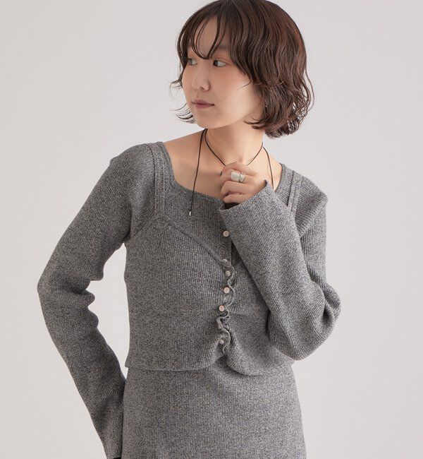  「ニットビスチェ付き ワンピース」|ワンピース|