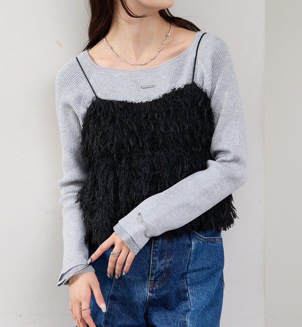  「フェザーフリンジ キャミビスチェ」|シャツ・ブラウス|