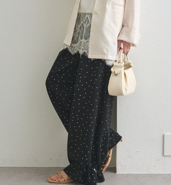  「裾ドロストスウェットパンツ」|チノ|