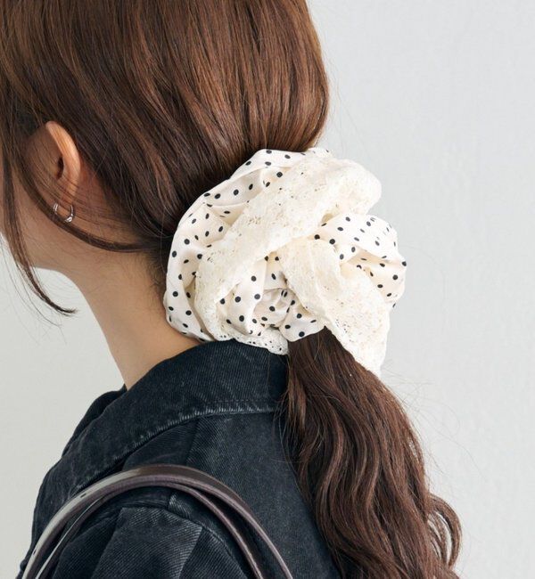  「ドットレースシュシュ」|その他|オフホワイト