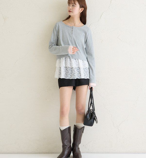  「ヘンリーネックチビロンT」|Tシャツ・カットソー|