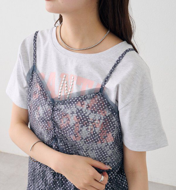  「ドットレースキャミチュニック」|シャツ・ブラウス|