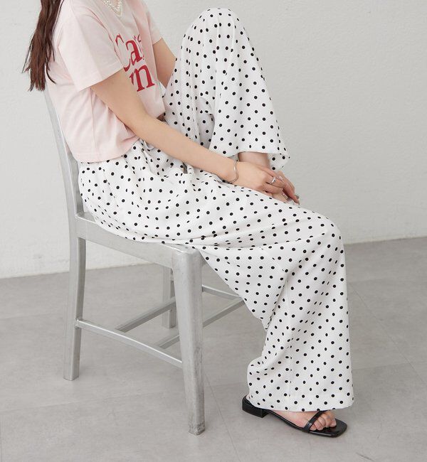  「ドットWベルトパンツ」|チノ|