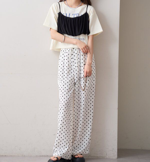  「ドットWベルトパンツ」|チノ|