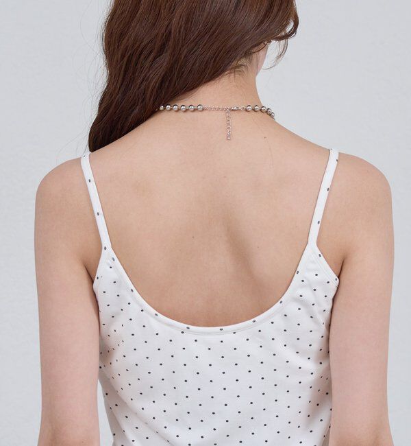  「パット付きドットキャミソール」|キャミソール|