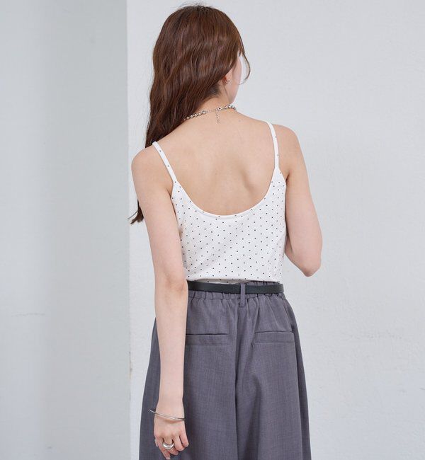  「パット付きドットキャミソール」|キャミソール|