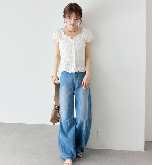  「シャーリングフレンチブラウス」|シャツ・ブラウス|