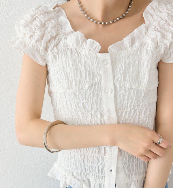  「シャーリングフレンチブラウス」|シャツ・ブラウス|