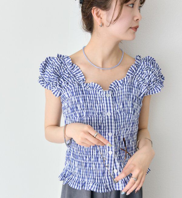  「シャーリングフレンチブラウス」|シャツ・ブラウス|