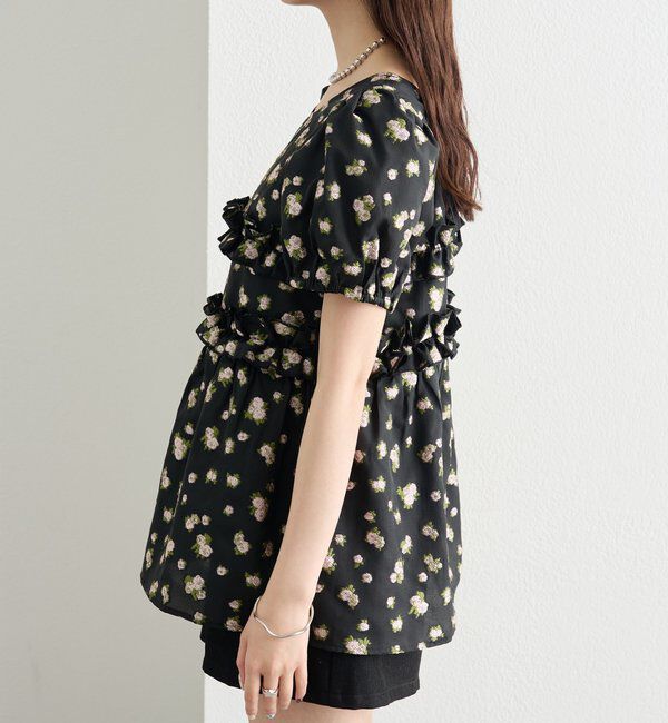  「オーガンジーフラワーブラウス」|シャツ・ブラウス|