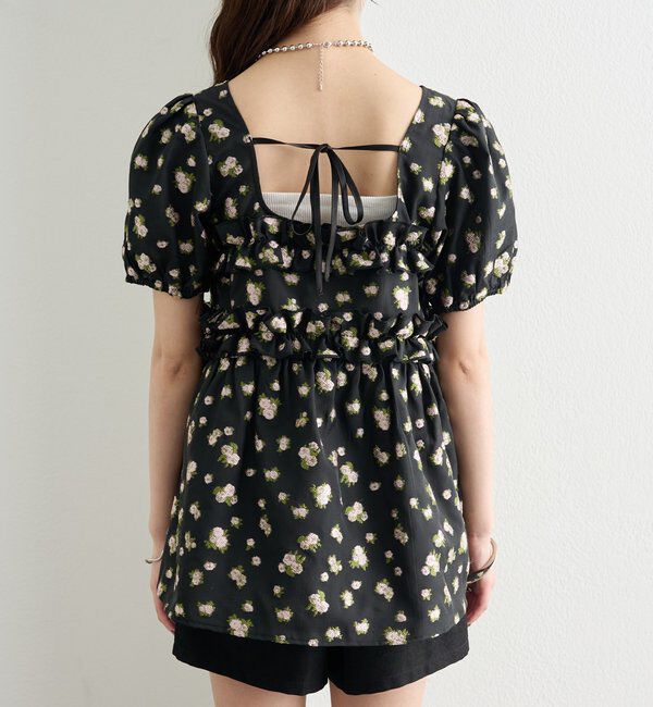  「オーガンジーフラワーブラウス」|シャツ・ブラウス|