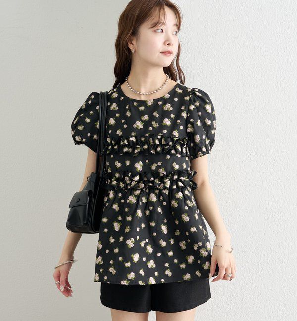  「オーガンジーフラワーブラウス」|シャツ・ブラウス|