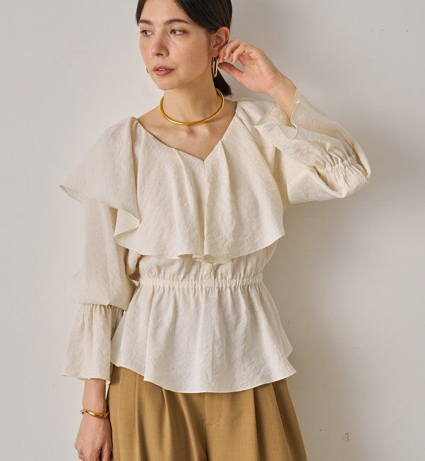  「フリルペプラムブラウス」|シャツ・ブラウス|
