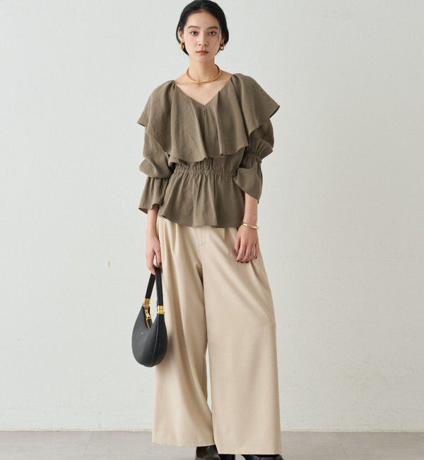 「フリルペプラムブラウス」|シャツ・ブラウス|