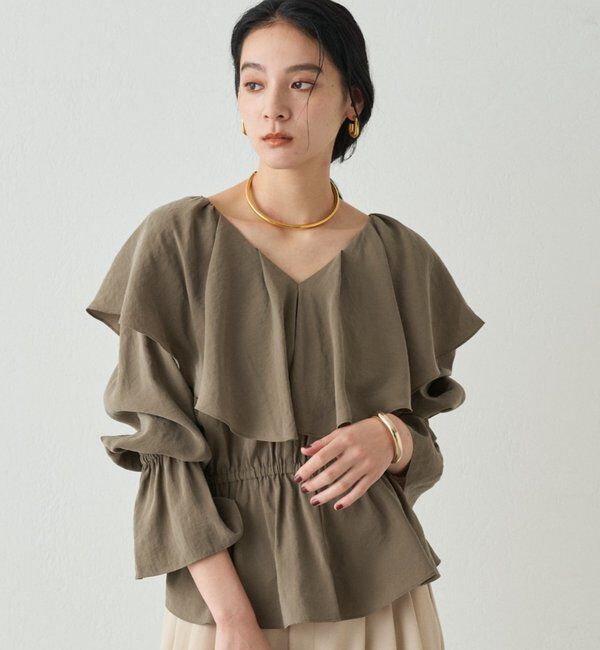  「フリルペプラムブラウス」|シャツ・ブラウス|