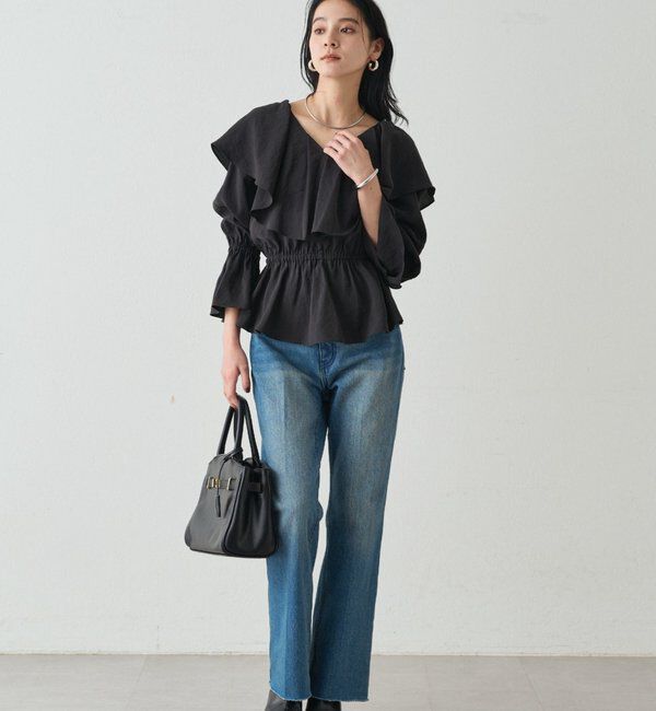 「フリルペプラムブラウス」|シャツ・ブラウス|