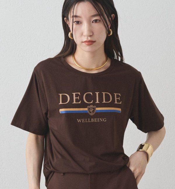  「エンブレムロゴTシャツ」|Tシャツ・カットソー|ブラウン