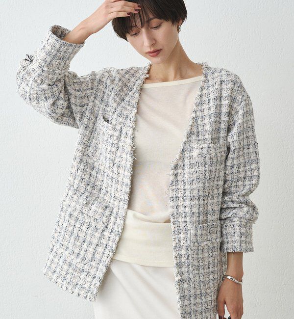  「ミックスツイードジャケット」|ベスト・ジレ|