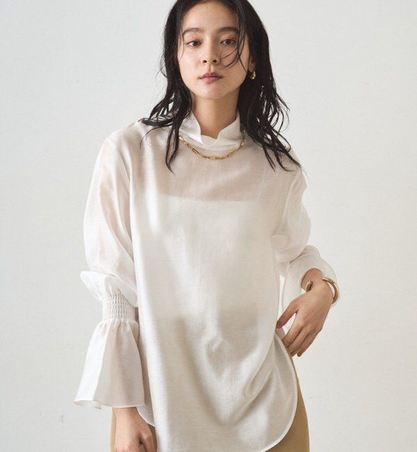  「シアーハイネックブラウス」|シャツ・ブラウス|