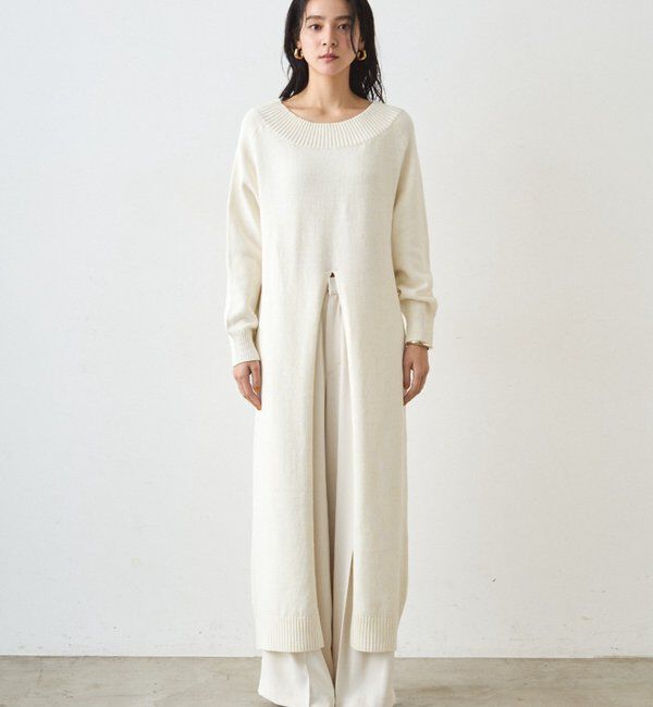  「ハイスリットニットワンピース」|ワンピース|