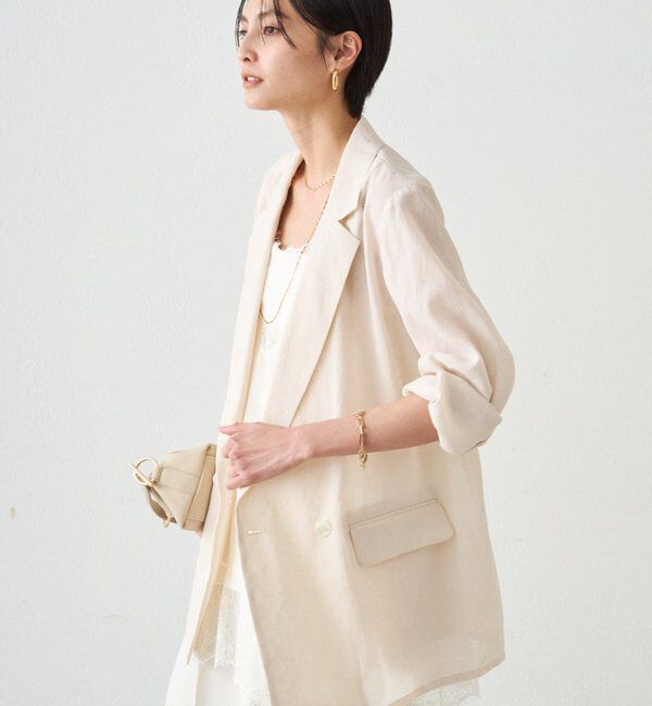  「リネンライクシアージャケット」|ベスト・ジレ|