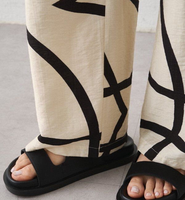  「ラインプリントイージーパンツ」|チノ|