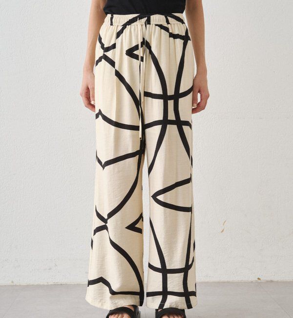  「ラインプリントイージーパンツ」|チノ|