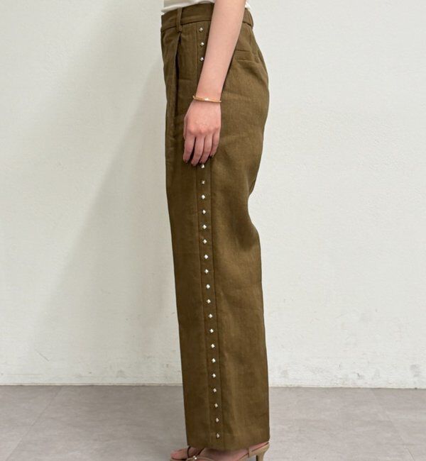  「リネンスタッズパンツ」|チノ|