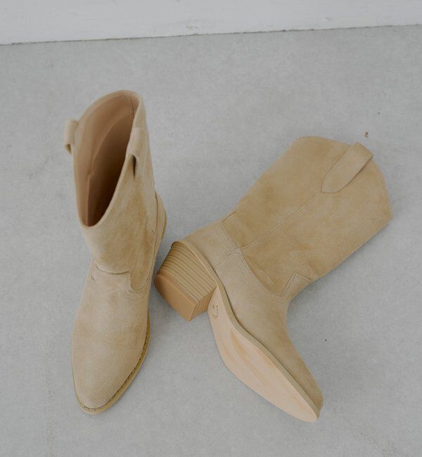  「ショート丈ウエスタンブーツ」|ショートブーツ|