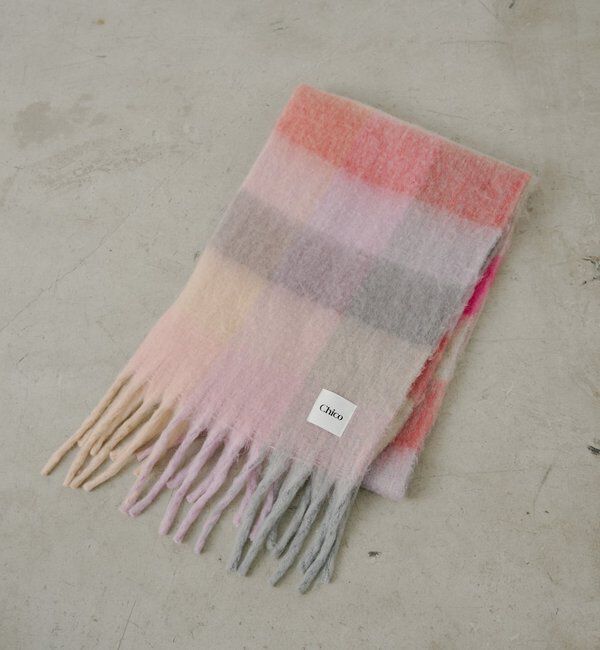  「ボリュームチェックストール/マフラー」|マフラー|