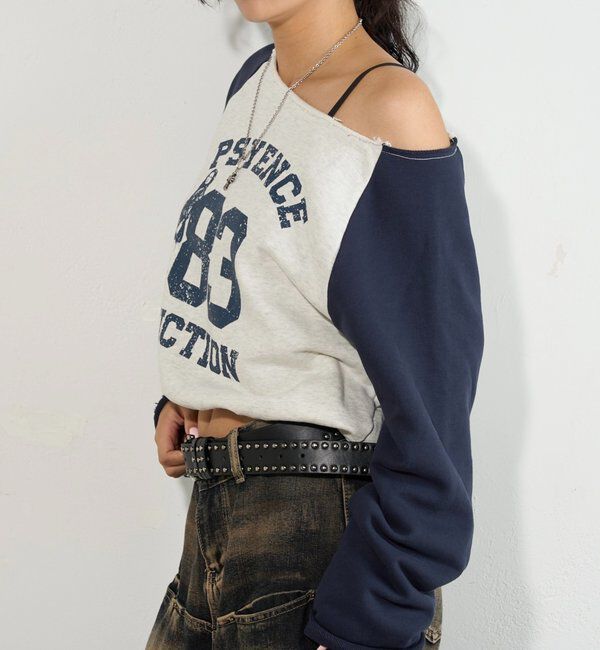  「エリオットナンバリングワンショルダースウェット」|Tシャツ・カットソー|