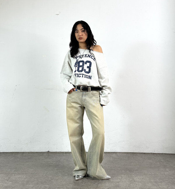  「【SLOPPY/スロッピー】ラインストーンローライズデニム」|デニム|