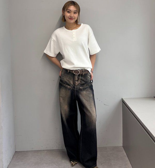  「【Sourcream/サワークリーム】ワッフルヘンリーネックTEE / 2サイズ」|Tシャツ・カットソー|