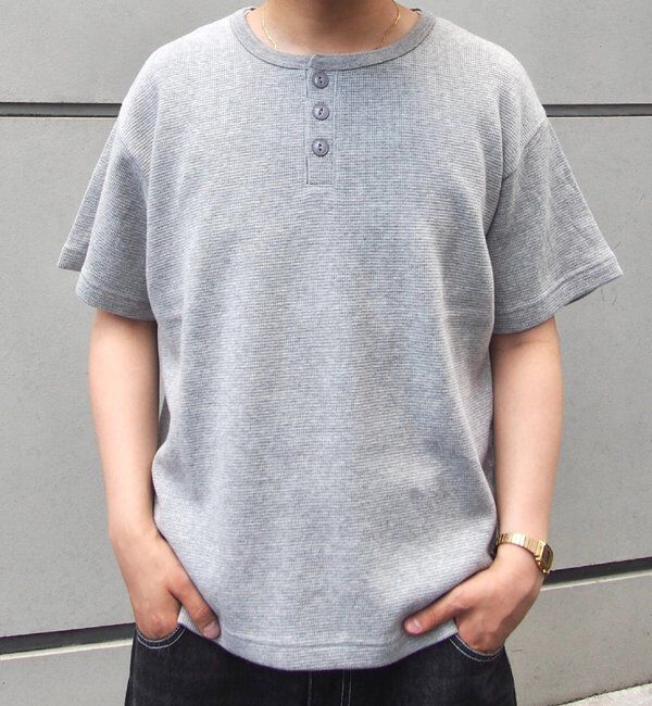  「【Sourcream/サワークリーム】ワッフルヘンリーネックTEE / 2サイズ」|Tシャツ・カットソー|