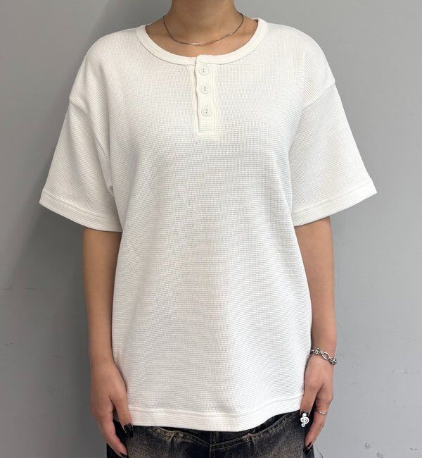  「【Sourcream/サワークリーム】ワッフルヘンリーネックTEE / 2サイズ」|Tシャツ・カットソー|