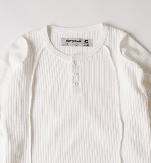  「【Sourcream】針抜きヘンリースイッチングL/S TEE」|Tシャツ・カットソー|