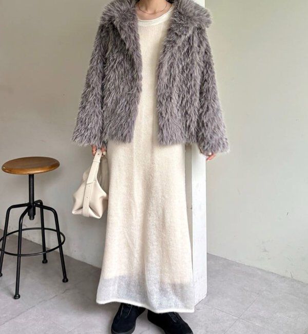  「【サイズ展開あり/軽量】MIXファースタンドカラーコート」|その他|