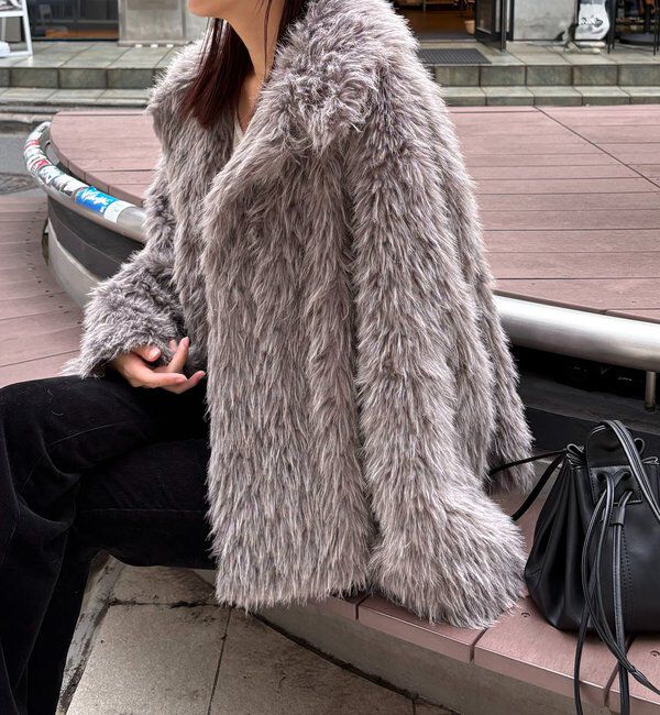  「【サイズ展開あり/軽量】MIXファースタンドカラーコート」|その他|