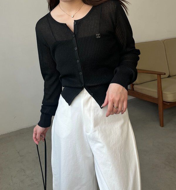  「シアーリブカーディガン」|カーディガン|