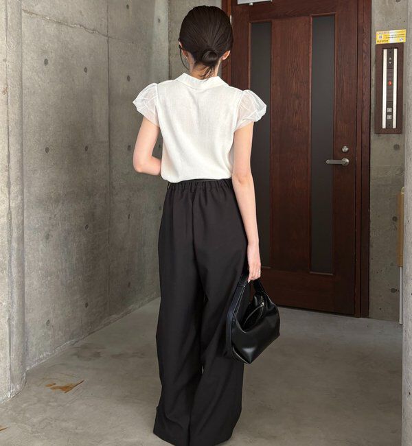  「ミニバルーンスリーブポロニット」|ニット・セーター|