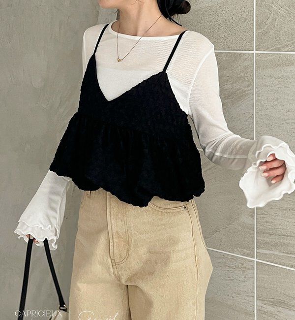  「【LE'MAGE&times;gemeilコラボ】バブルバルーンキャミ」|シャツ・ブラウス|