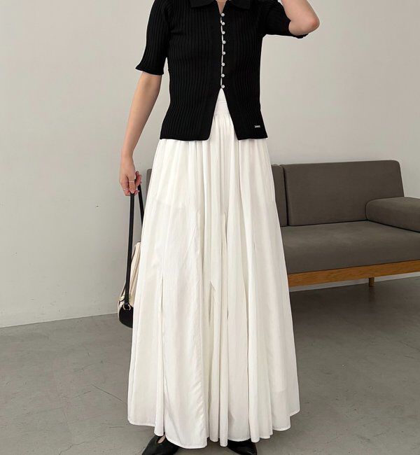  「【全骨格◎】ハーフスリーブポロニット」|カーディガン|