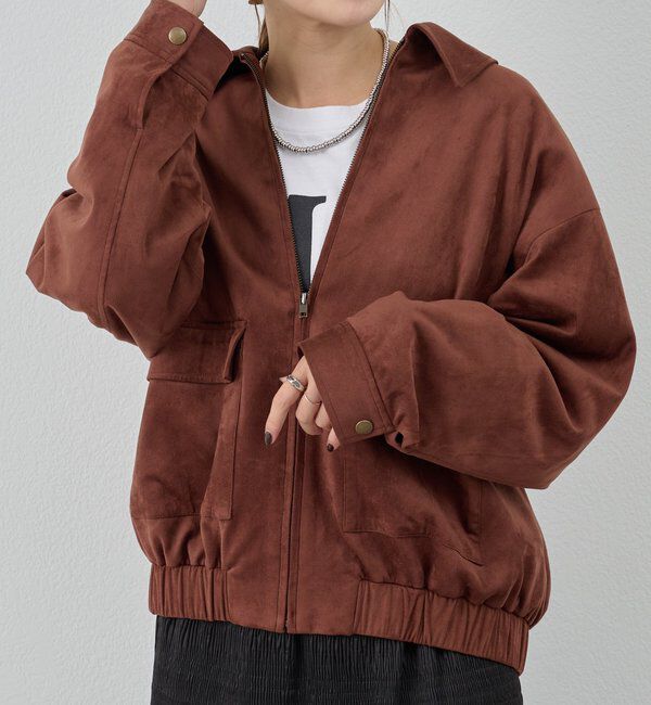  「フェイクスウェードブルゾン」|ブルゾン・スタジャン|