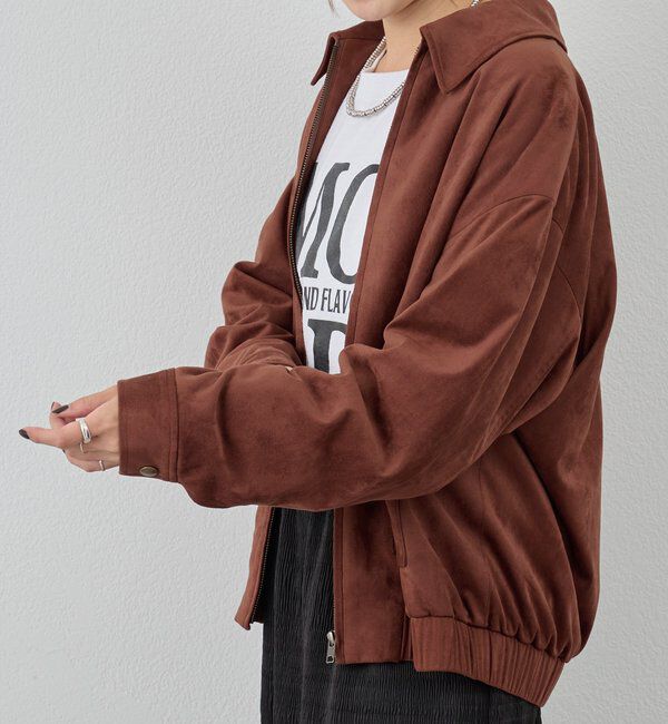  「フェイクスウェードブルゾン」|ブルゾン・スタジャン|