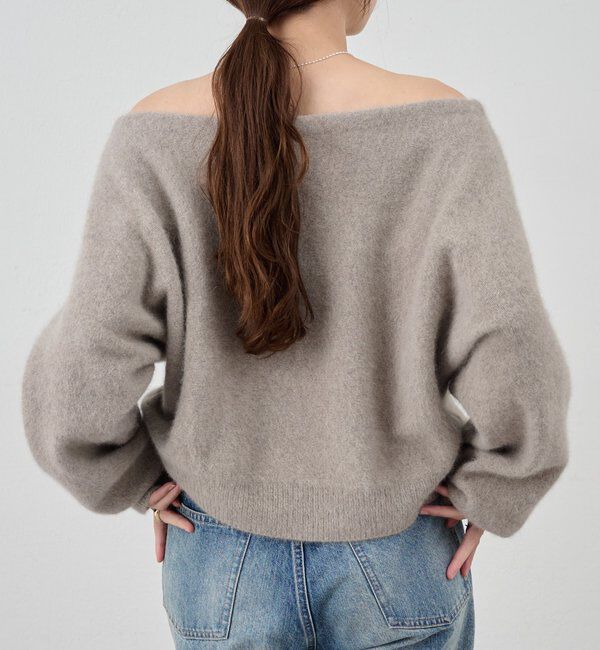  「ファーウールオフショルニット」|ニット・セーター|