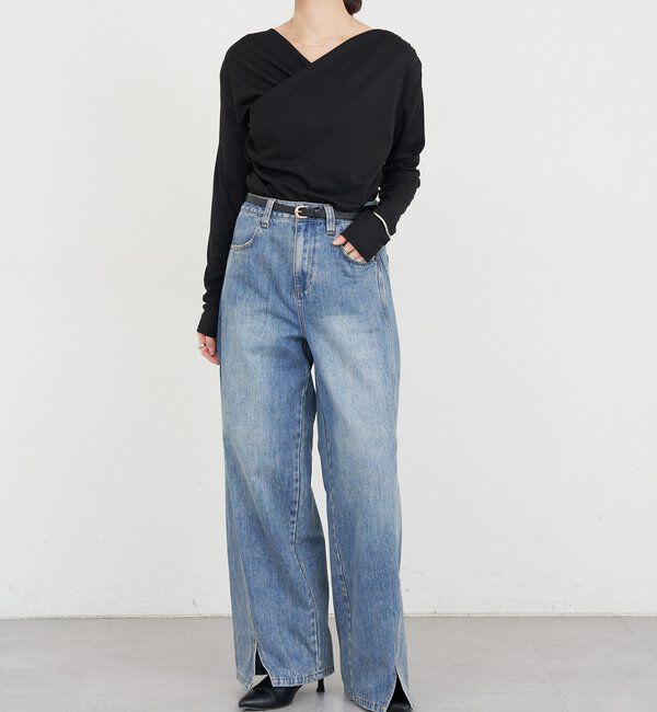  「カシュクールカットソー」|Tシャツ・カットソー|